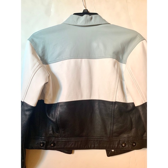 EACHxOTHER color block leather jacket - Picture 2 of 5